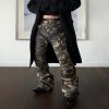 Men's Same Stitching Design Zipper Wide Leg Pants