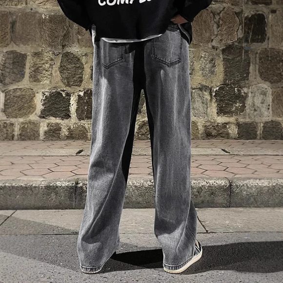 Men's Straight Loose American Design Jeans - Image 2