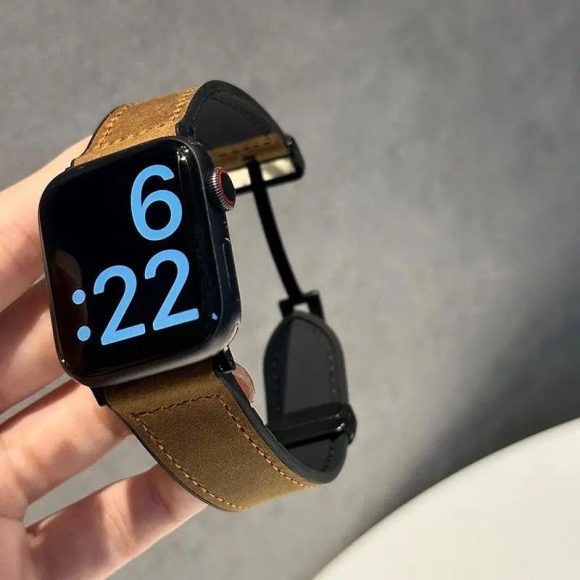 Watch Band Folding Magnetic Buckle Genuine Leather - Image 10
