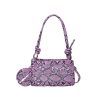 Western Style Snake Pattern Simple Stylish Textured Crossbody Bag - Image 4