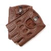 Riding Outdoor Leather Half Finger Sheepskin Gloves - Image 3
