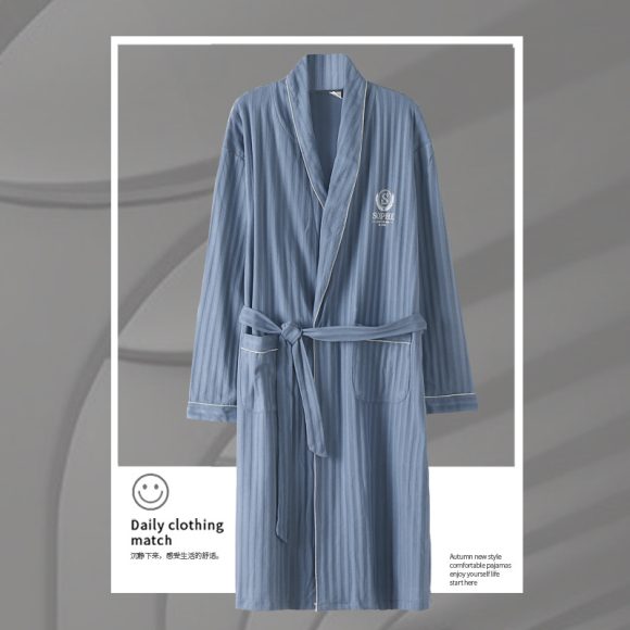Pajamas Men's Spring And Autumn Cotton Long-sleeved Sleeping - Image 5