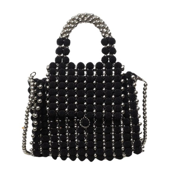Dinner Dress Portable Beaded Weave Pearl Bag - Image 4