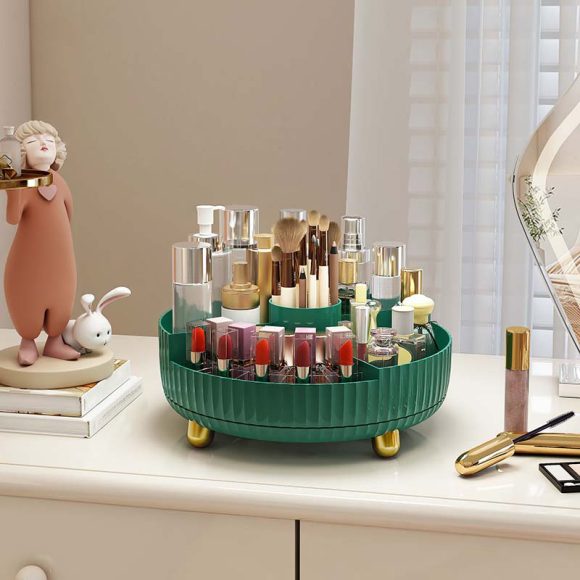 Plastic Cosmetics Rotating Storage Box - Image 4
