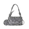 Western Style Snake Pattern Simple Stylish Textured Crossbody Bag - Image 2