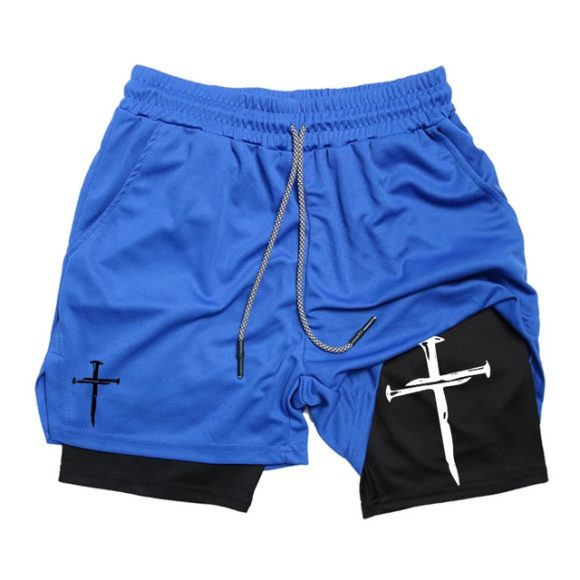 Funny Face Printed Sports Shorts - Image 7