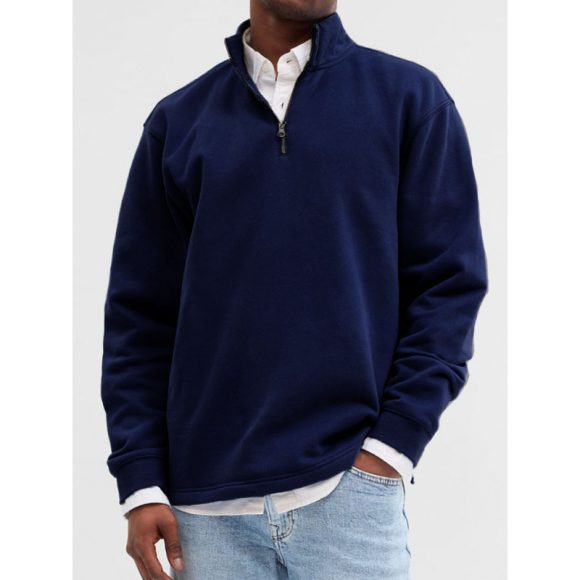 Outdoor Foreign Trade Men's Zipped Stand Collar Sweater Fashion Brand - Image 7