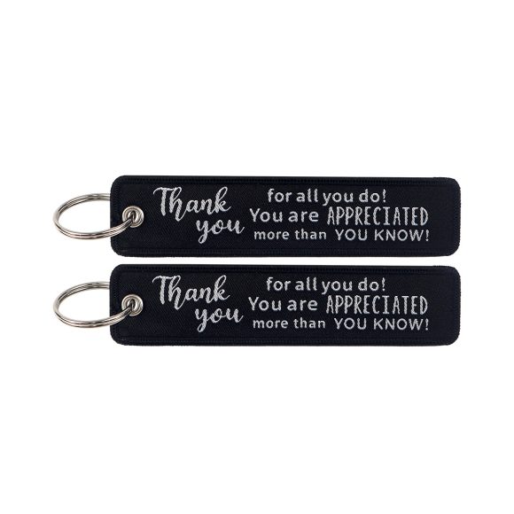 Minimalist Quotation Weaving Mark Keychain Lanyard - Image 6
