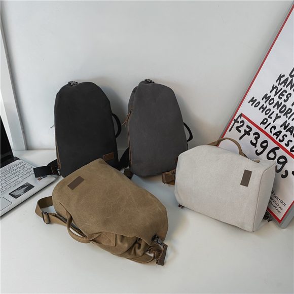 Simple Leisure Commute Men's Large Capacity Travel Sling Bag Crossbody Bag - Image 6