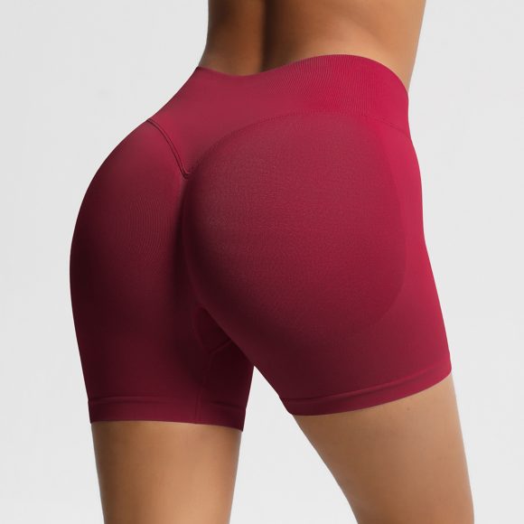 Seamless Three-section Waist Fitness Shorts Women's High Top Sports Yoga Shorts - Image 9