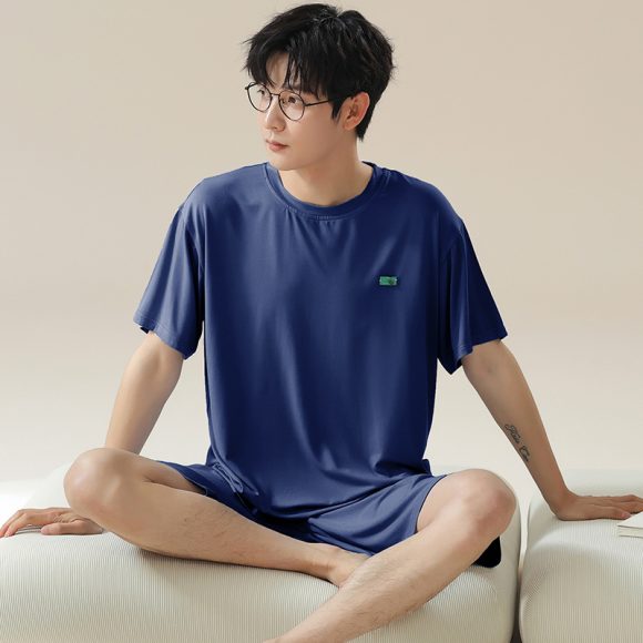 Short Sleeve Cool Wearable Ice Silk Homewear - Image 8