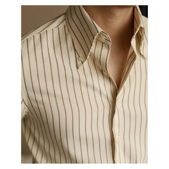 Men's Business Non-ironing Slim-fit Gentleman Versatile Fashion Pointed Buckle Collar Shirt - Image 4