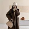 Solid Color Hooded Double-sided Wool Overcoat Women - Image 5