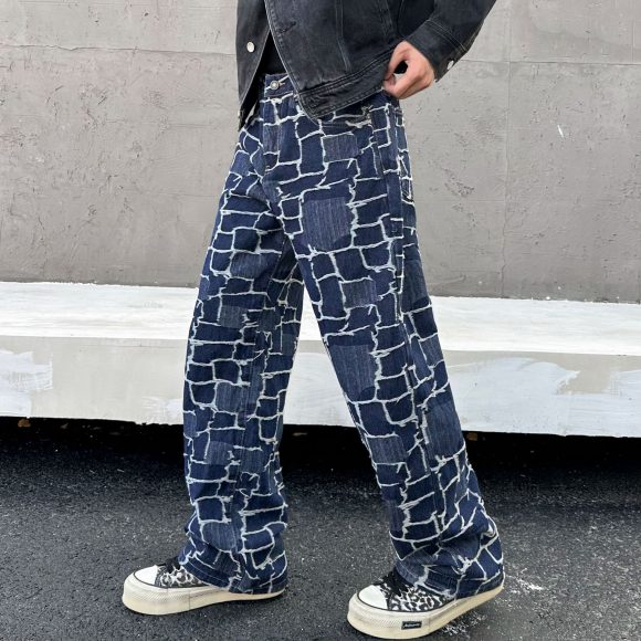 Loose Wide Leg Straight Jeans Men's And Women's Casual Design Sense - Image 3