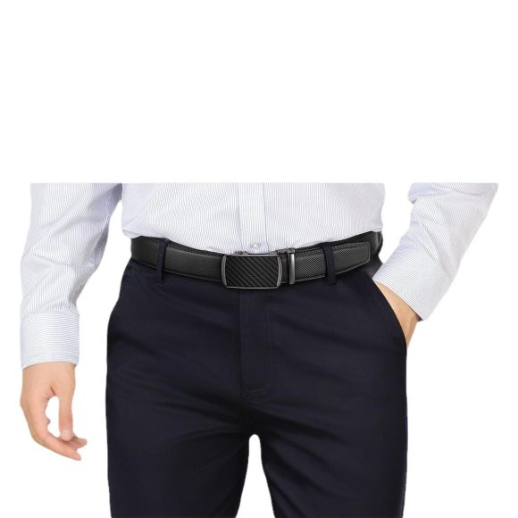 Men's Leather Belt Versatile Cowhide Automatic Buckle - Image 5