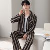 Men's Minimalist Pure Cotton Long Sleeved Home Suit Set - Image 3