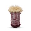 Autumn And Winter Clothes Dog Fur Collar Leather Coat - Image 3