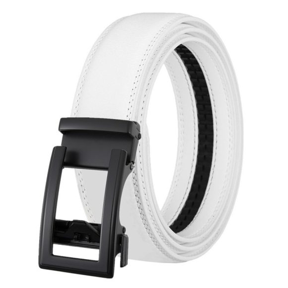 Men's Leather Belt Automatic Buckle Two-layer Cowhide Hollow - Image 8