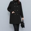 Korean Style Wool Double Breasted Coat For Women - Image 4