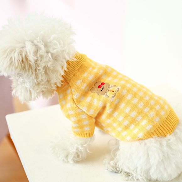 Bowknot Dog Clothes Cat Costume Hollow Knit Dog Sweater - Image 9