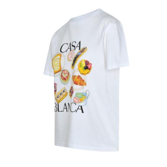 Afternoon Tea Hamburger Printed Loose All-match Short Sleeve Fashion Brand T-shirt - Image 5