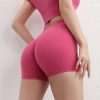 Women's Solid Color Simple High Waist Hip Lifting Sport Shorts