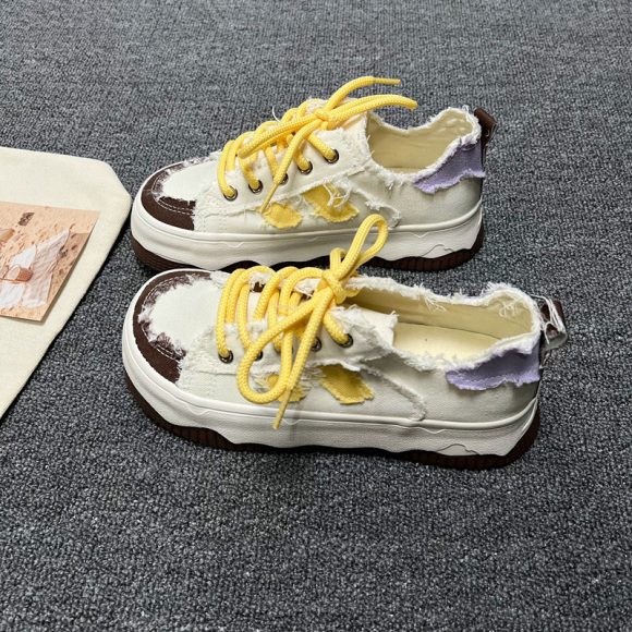 Mango Head Platform White Shoes - Image 4