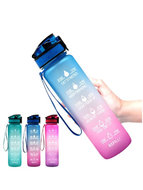 Transparent Flask Water Bottle 1000ml Bottled Kawaii Bottle Bpa Free Infuser Plastic Milk Sports Clear Water Bottle Kawaii Cup - Image 3