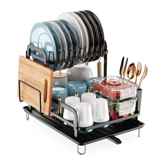Home Kitchen Double-layer Draining Rack - Image 10