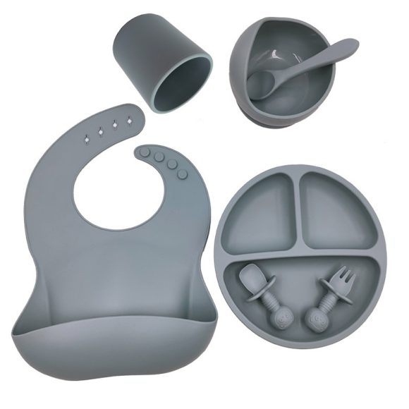 Baby Cutlery Set Silicone Bib Silicone Cup Spoon - Image 10