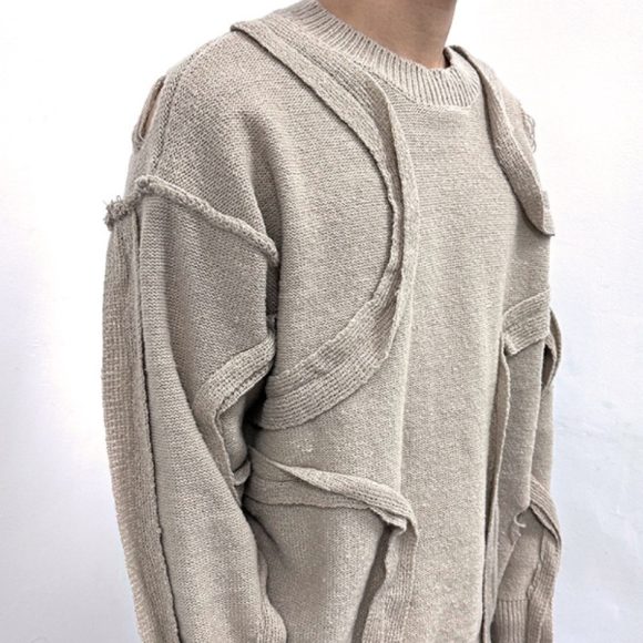Winter New Retro Loose Fringe Design Round Neck Knitted - Image 4