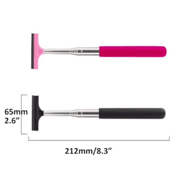 Car Rearview Mirror Wiper Retractable Portable Rainy Cleaning Supplies Rearview Mirror Water Remover Glass Rain Cleaning Tool - Image 2