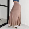 European And American Drawstring Stitching Su Pleated Solid Color Women's Skirt - Image 4
