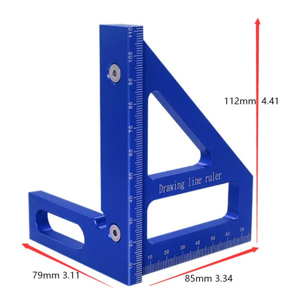 Aluminum Alloy Ruler Woodworking Angle Lineation Ruler - Image 4