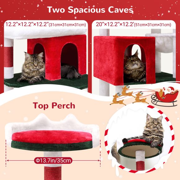 72 Inch Christmas Cat Climbing Rack - Image 7