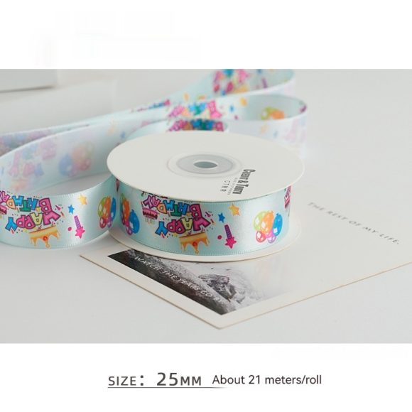 Color Heat Transfer Craft Ribbon Balloon Color Cake Packaging Gift Ribbon - Image 10
