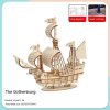 Wooden Pirate Ship Assembled Model Decorative Toys - Image 2