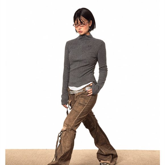 Waste Soil American Workwear Bootcut Trousers - Image 6
