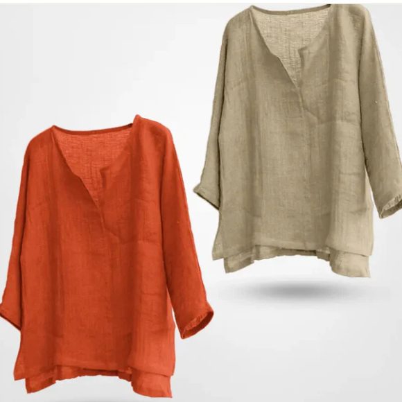 Chinese Style V-neck Men's Long-sleeved Shirt - Image 10