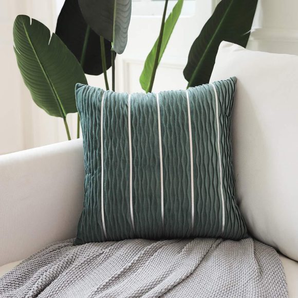 Simple Luxury Striped Velvet Pillow Cover Pillow Cushion Cover Pillow Case Covers for Sofa Flannel Velvet Sofa Cushion Cover - Image 4
