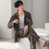 Men's Minimalist Pure Cotton Long Sleeved Home Suit Set - Image 8