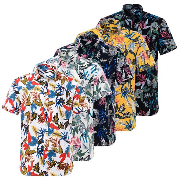 Printed short-sleeved shirt men's European beach - Image 4