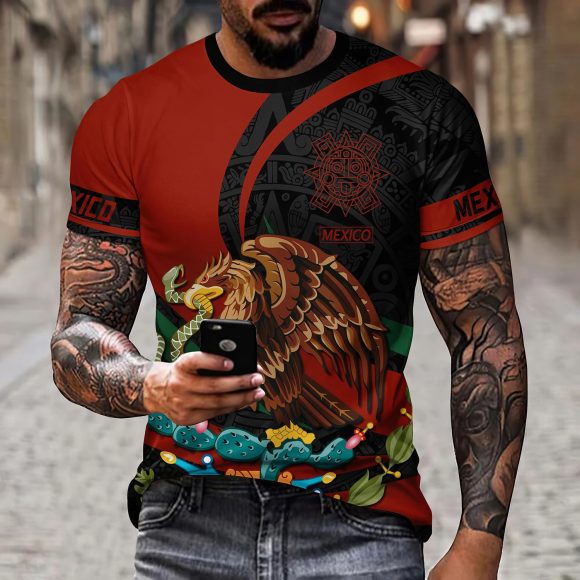 Eagle And Snake T-shirt Loose Round Neck Men's Short Sleeve T-shirt - Image 10