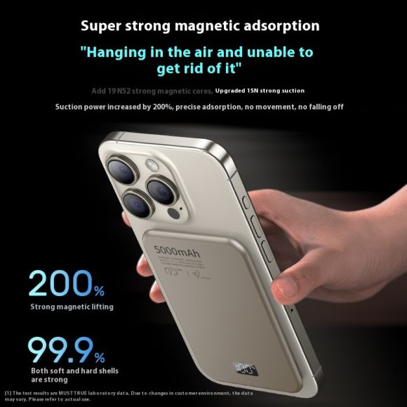 Magnetic Wireless Digital Display Aluminum Alloy Fast Charging Mobile Power Supply - Image 4