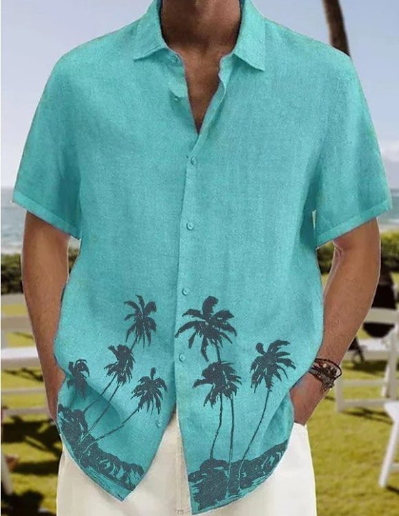 Men's Summer Fashion Trend Beach Casual Short Sleeve - Image 2
