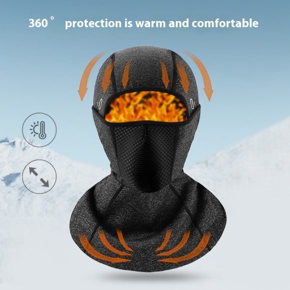 Outdoor Cycling Warm Double Layer Fleece-lined Thick Windproof Ski Motorcycle Helmet Lining Cap - Image 3