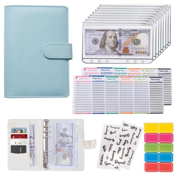 Macaron Loose-leaf Leather Notebook With Zipper Wallet Bill Storage Bag - Image 9