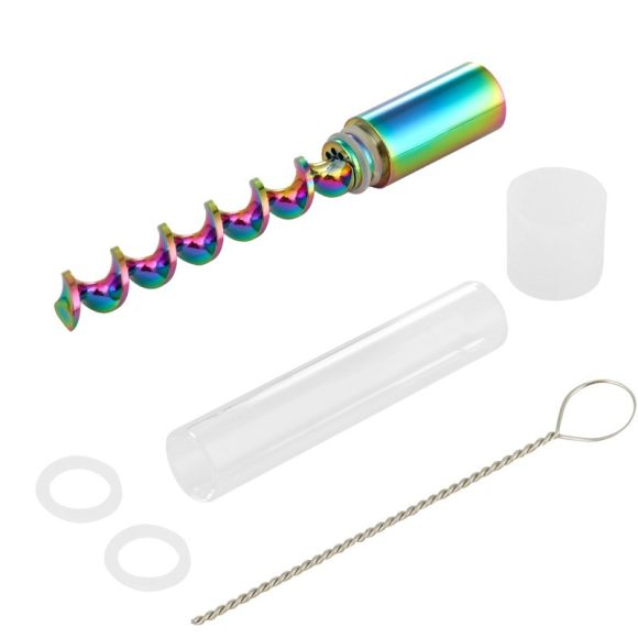 Spiral Pipe Atomizer Pipe Glass Twisty Blunt Dry Herb - Image 5
