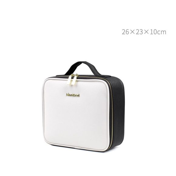 Large Capacity Leather Cosmetic Bag Portable Makeup Artist Makeup Storage Bag - Image 4