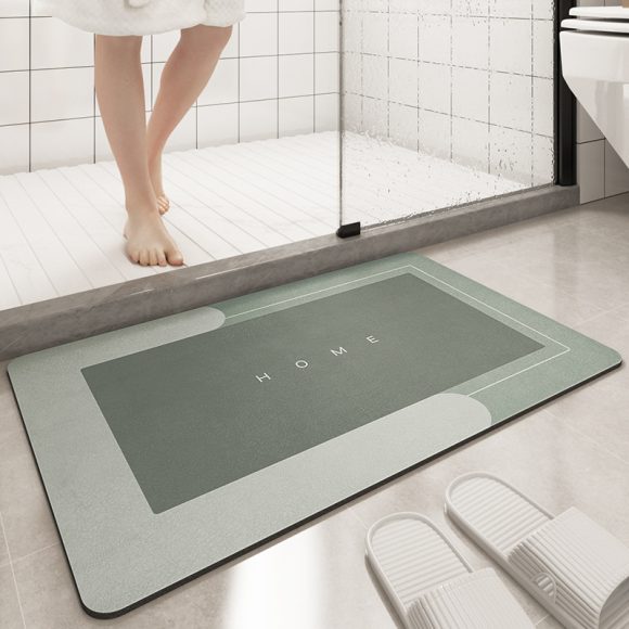 Cushion Bathroom Sliding Door Floor Foot Mat - Image 2